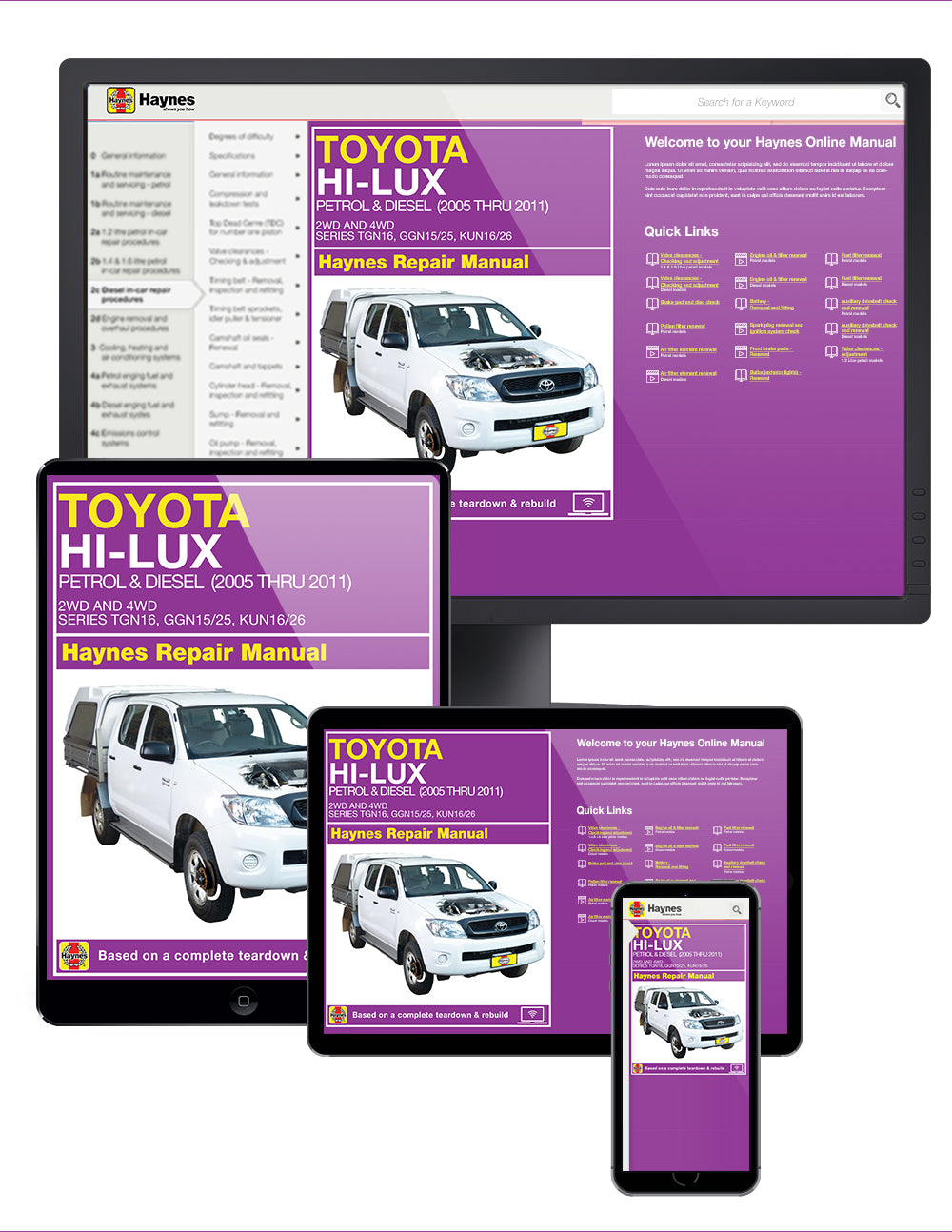 Toyota Hi Lux 4x4 & 4x2 (05-15) Haynes Repair Manual (AUS)