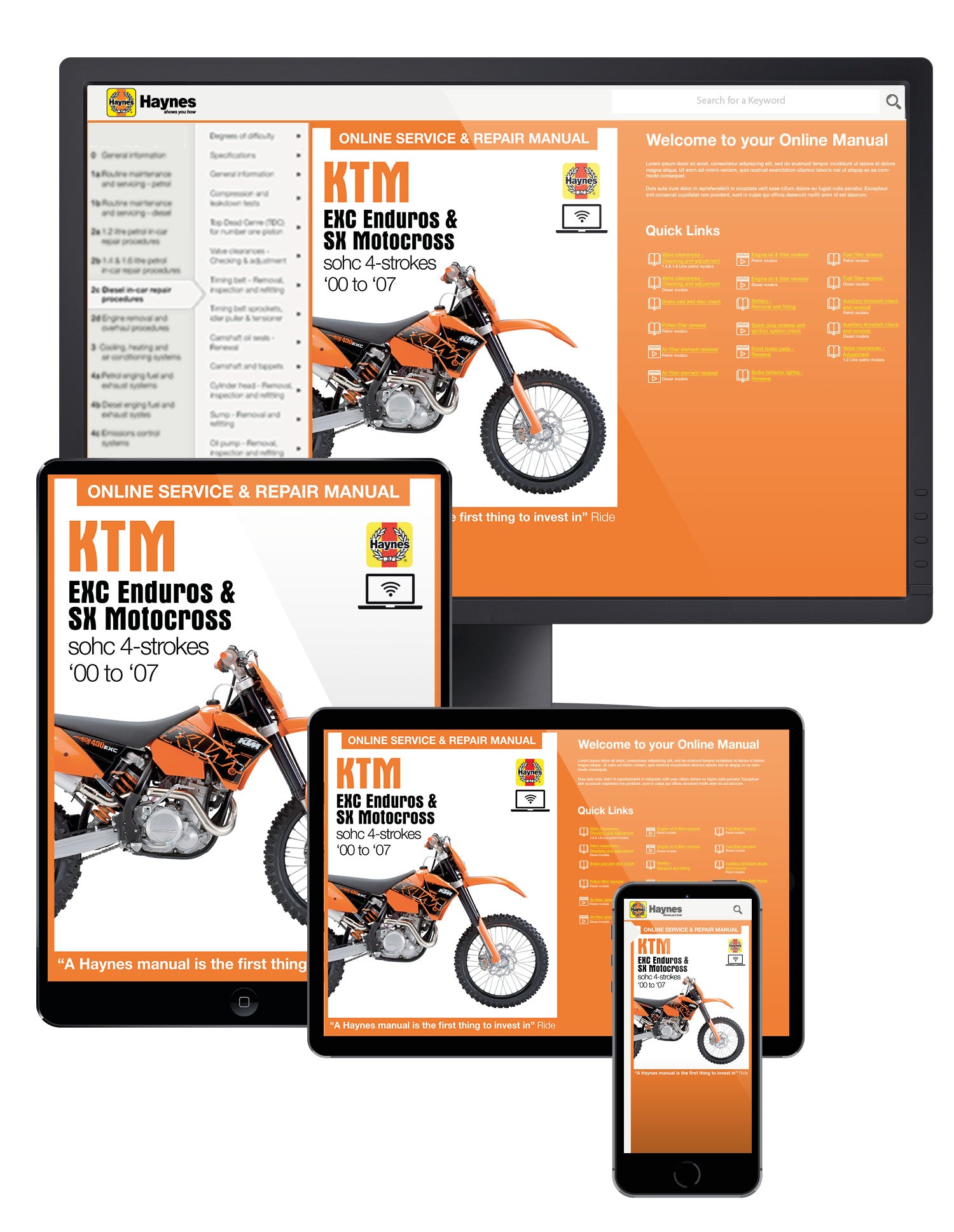 KTM EXC/MXC Enduros & SX Motocross (00-07) Haynes Repair Manual