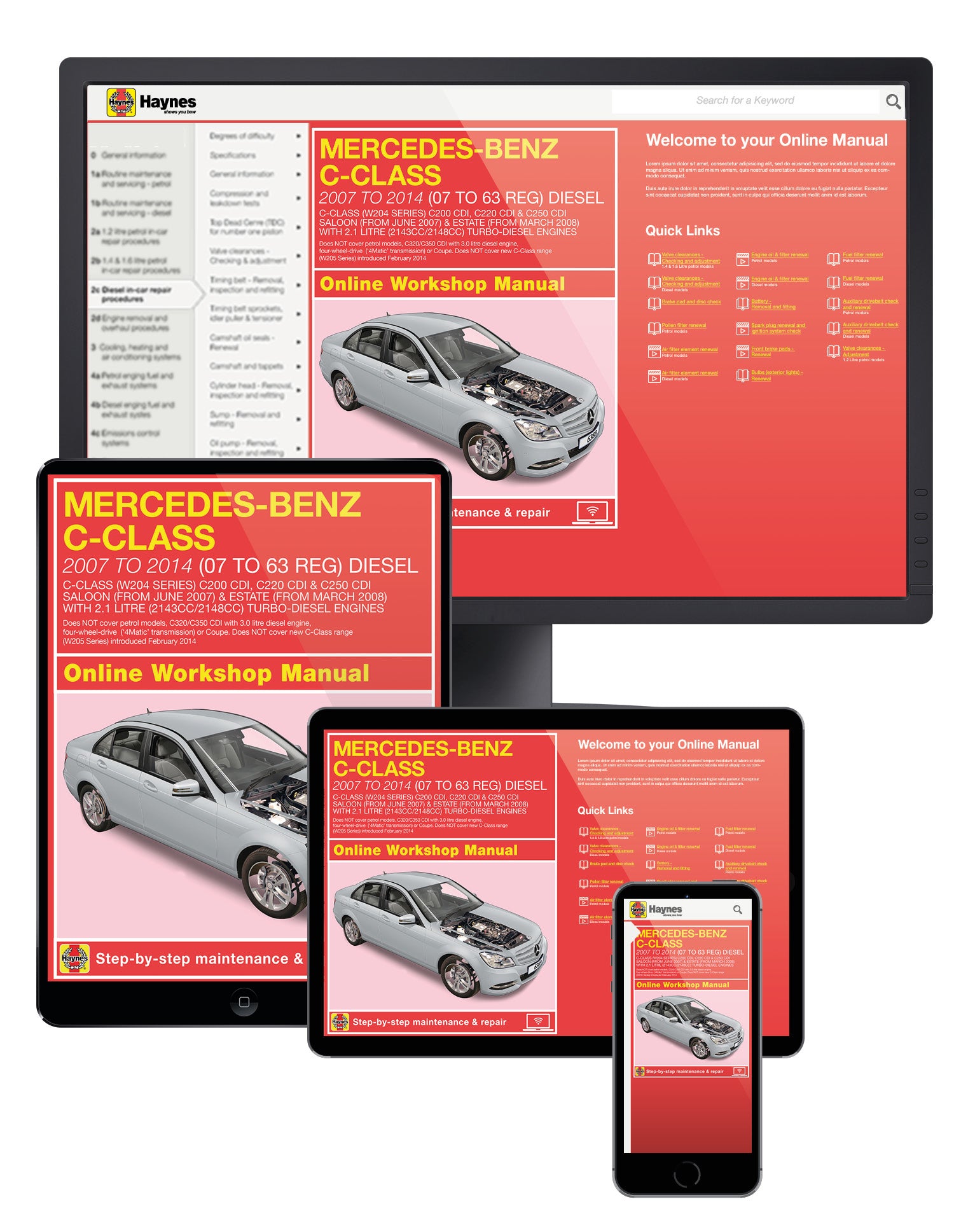 Mercedes-Benz C-Class Diesel (Jun 07 - Feb 14) 07 to 63 Haynes Repair Manual
