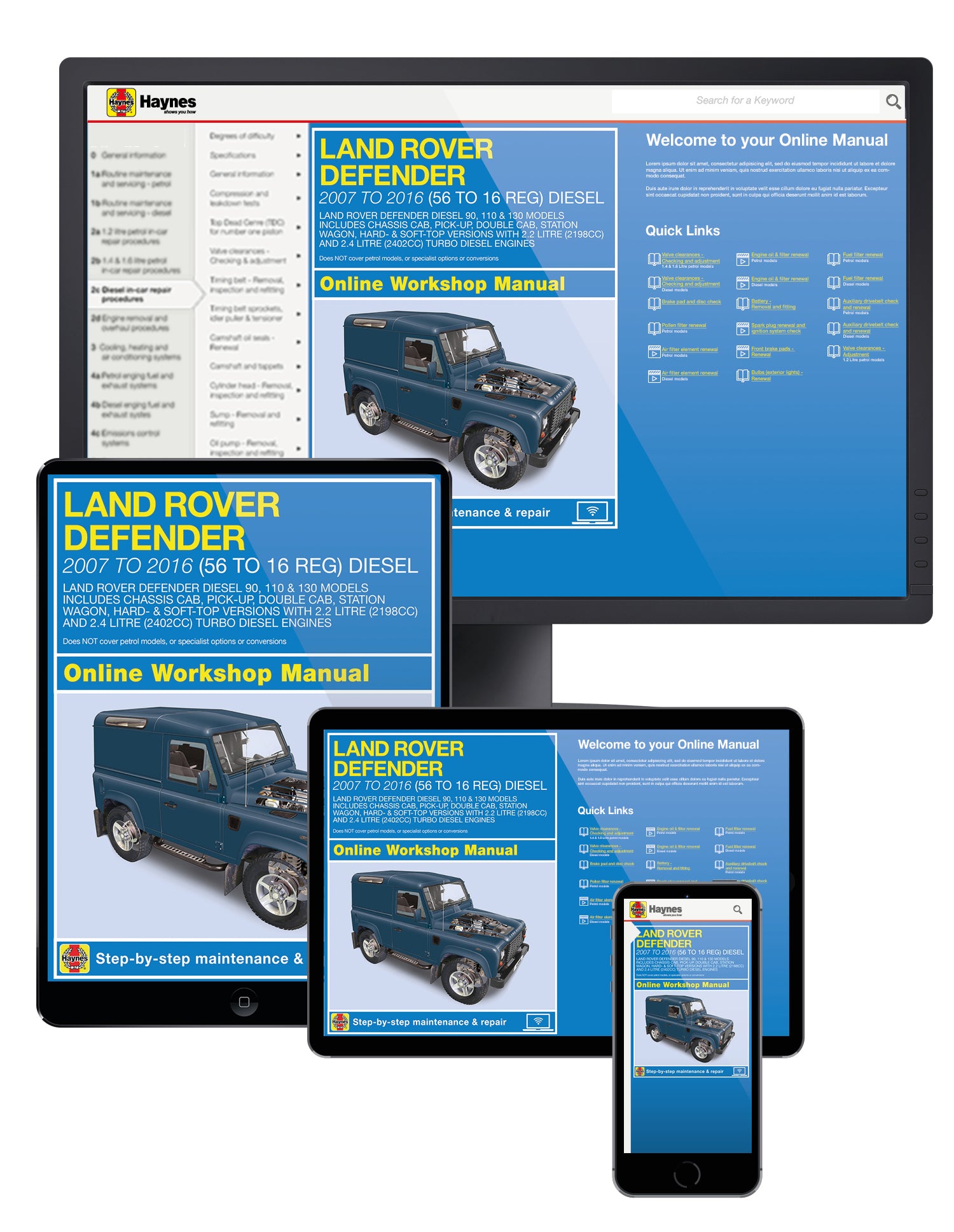 Land Rover Defender Diesel (Feb 07 - 16) 56 to 16 Haynes Repair Manual