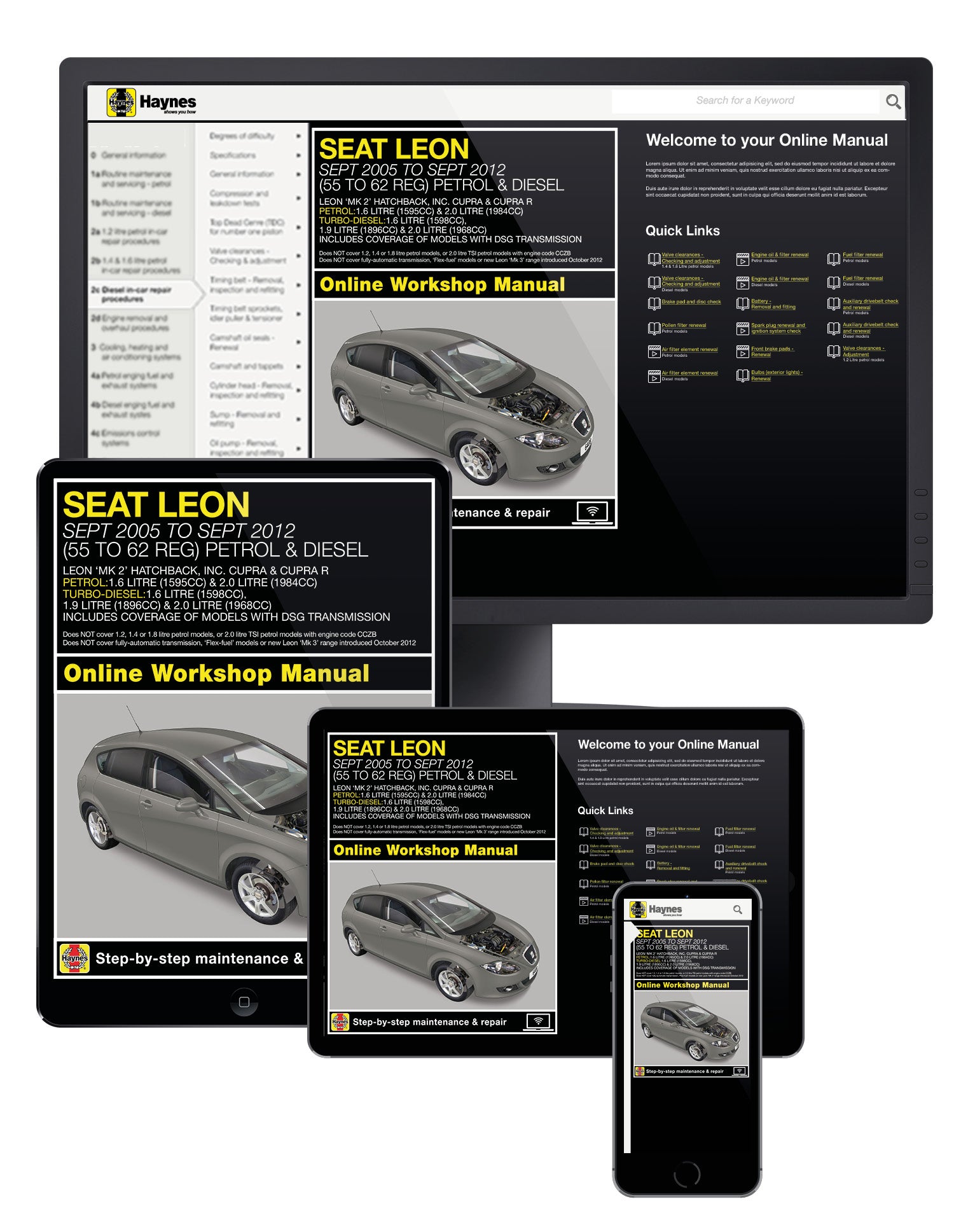 Seat Leon (Sept 05 - Sept 12) 55 to 62 Haynes Repair Manual