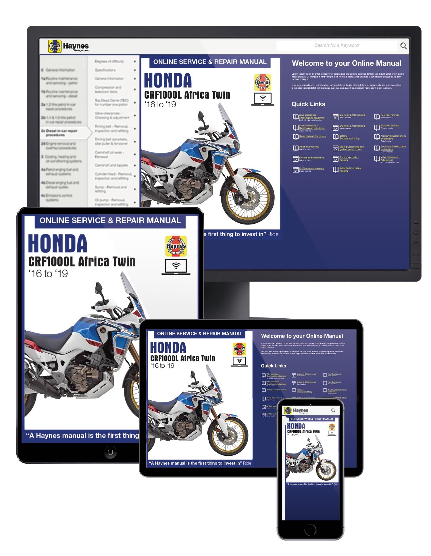 HONDA CRF1000L Africa Twin サービスマニュアル Honda CRF1000 Africa Twin (16-19) Haynes Repair Manual