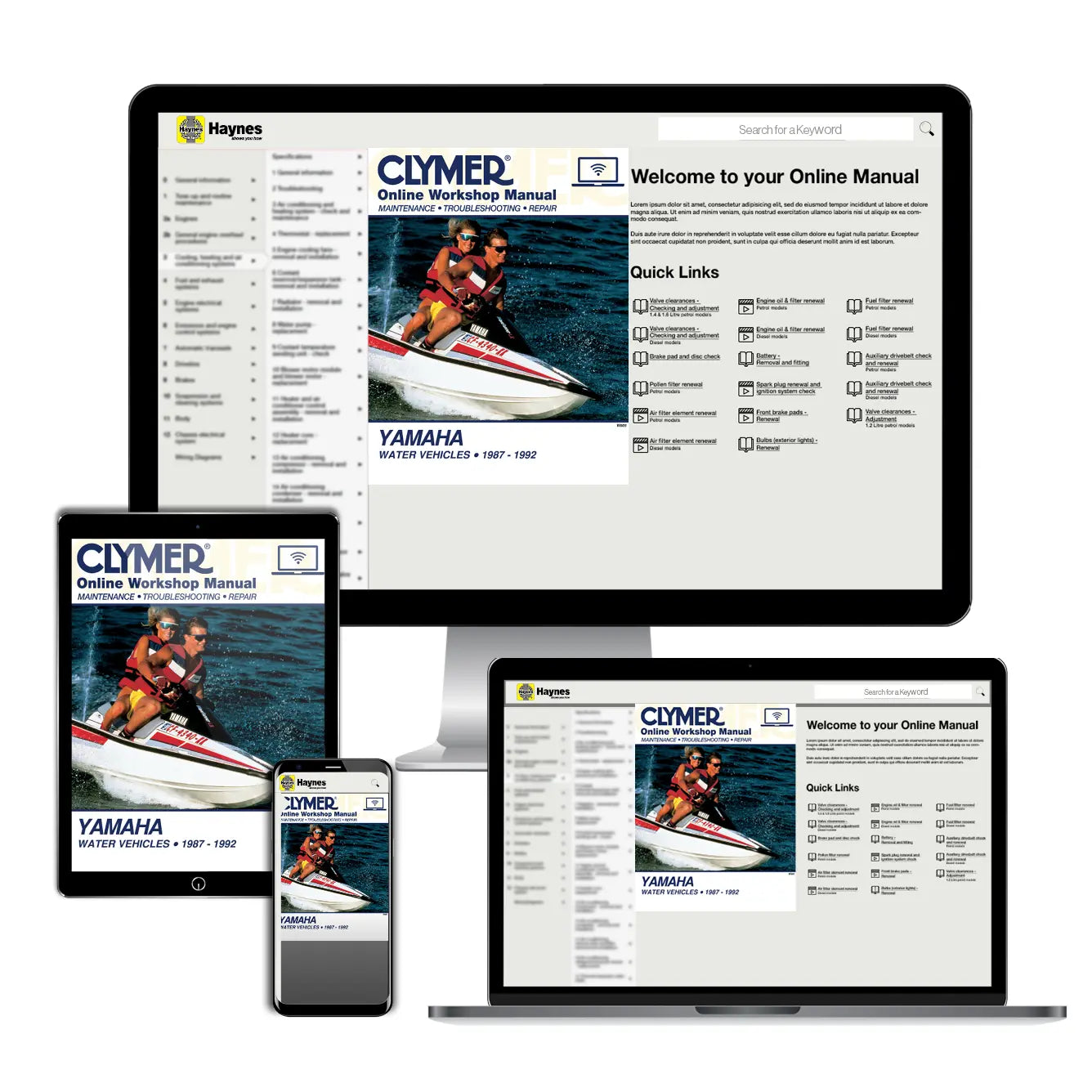 Manual Yamaha Water Vehicle (1987-1992) Service & Repair Manual