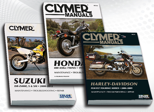 Clymer motorcycle manuals - print format explained
