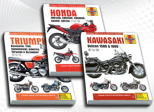 Haynes motorcycle manuals - print format explained