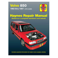 Haynes repair manual for Volvo 850 with a red car on the cover