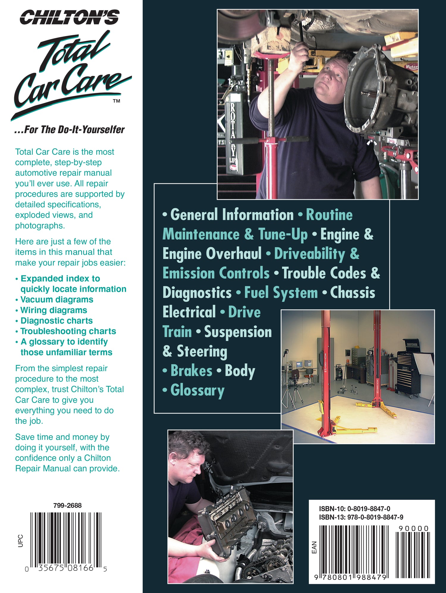 Chrysler Full-Size Trucks Chilton Repair Manual for 1989-96 covering all models of 1/2, 3/4 and 1-ton Picks-Ups, Dakota and Ramcharger (2 and 4 wheel drive, gas and diesel engines)