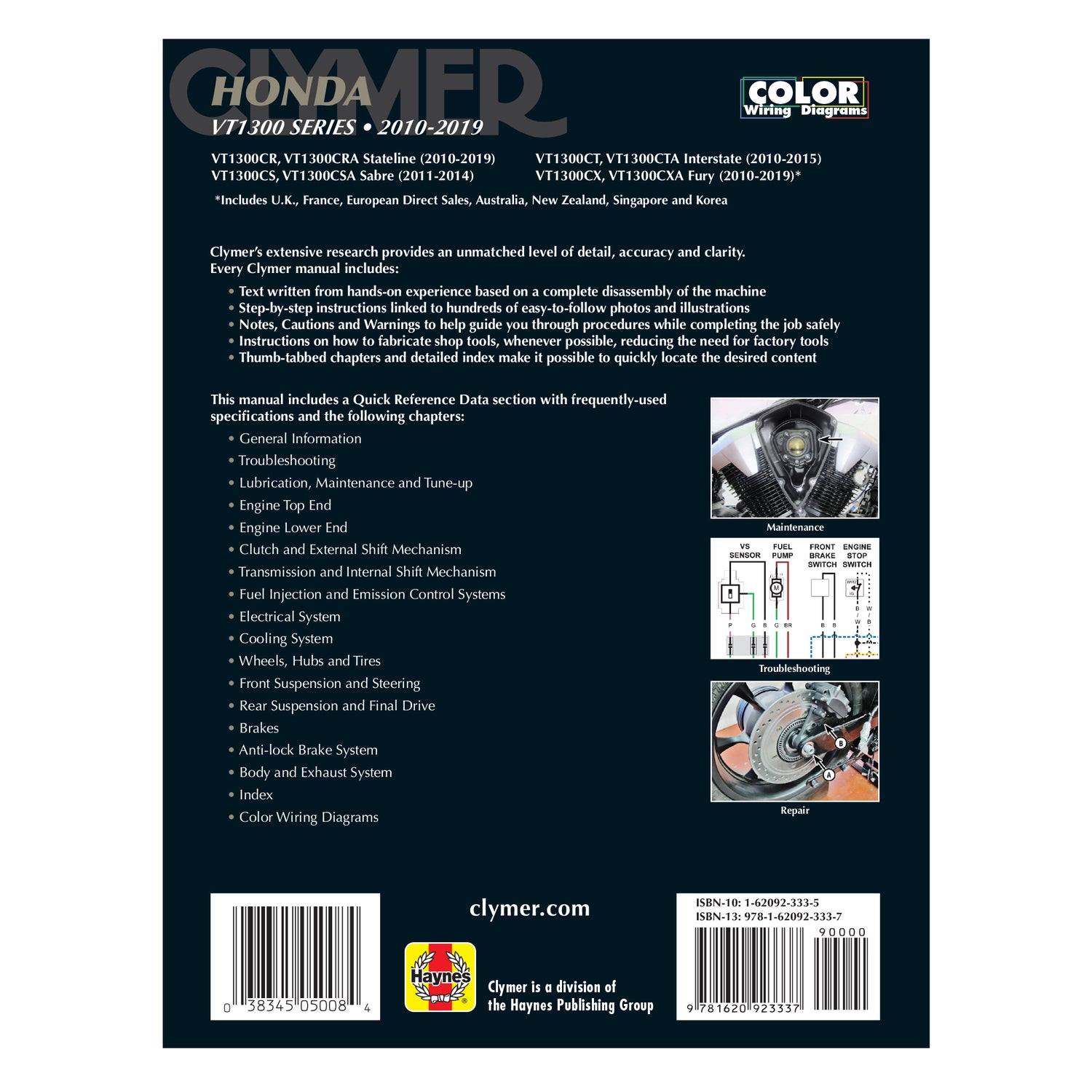 Honda VT1300 Series, 2010-2019 Clymer Repair Manual