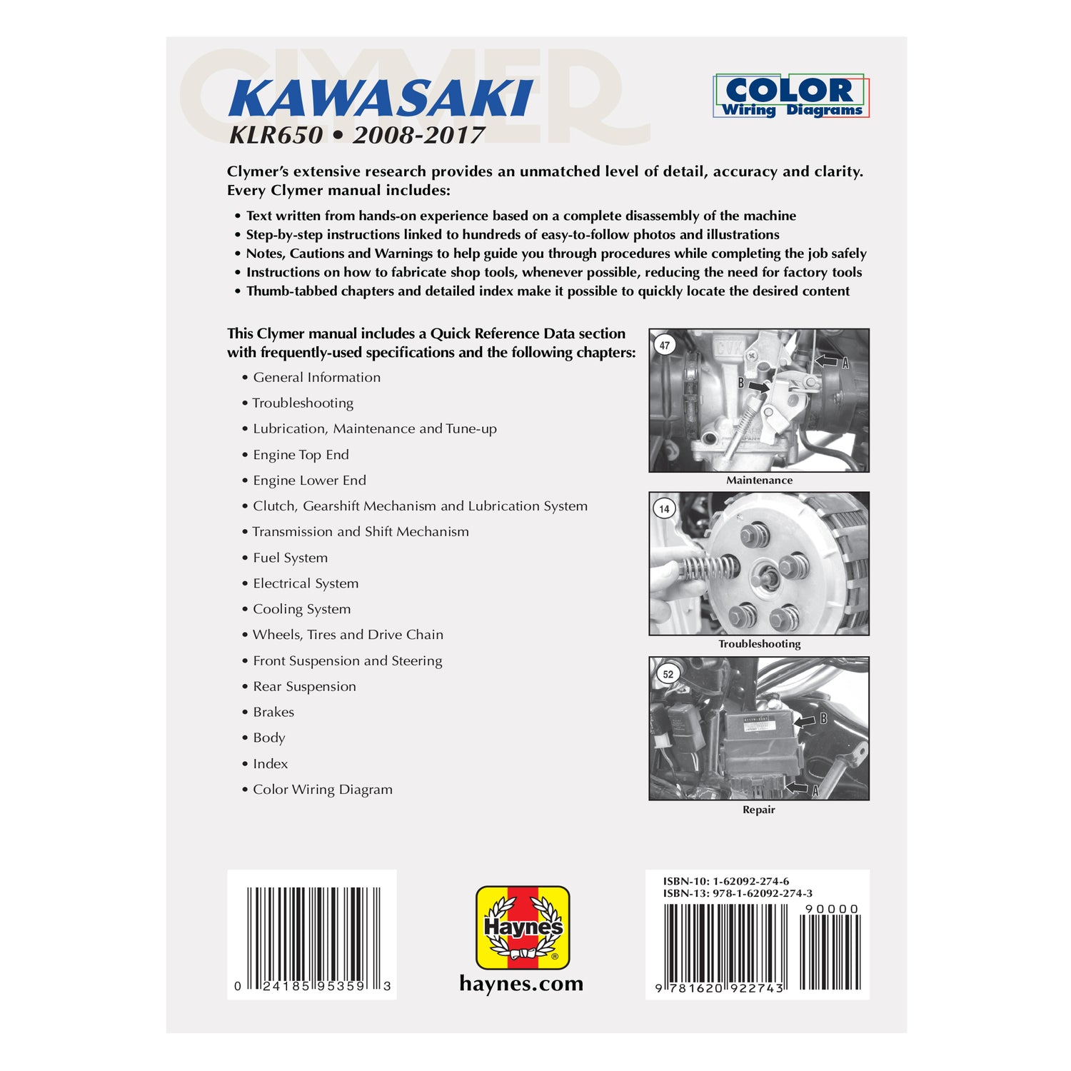 Kawasaki KLR650 Motorcycle (2008-2017) Service and Repair Manual