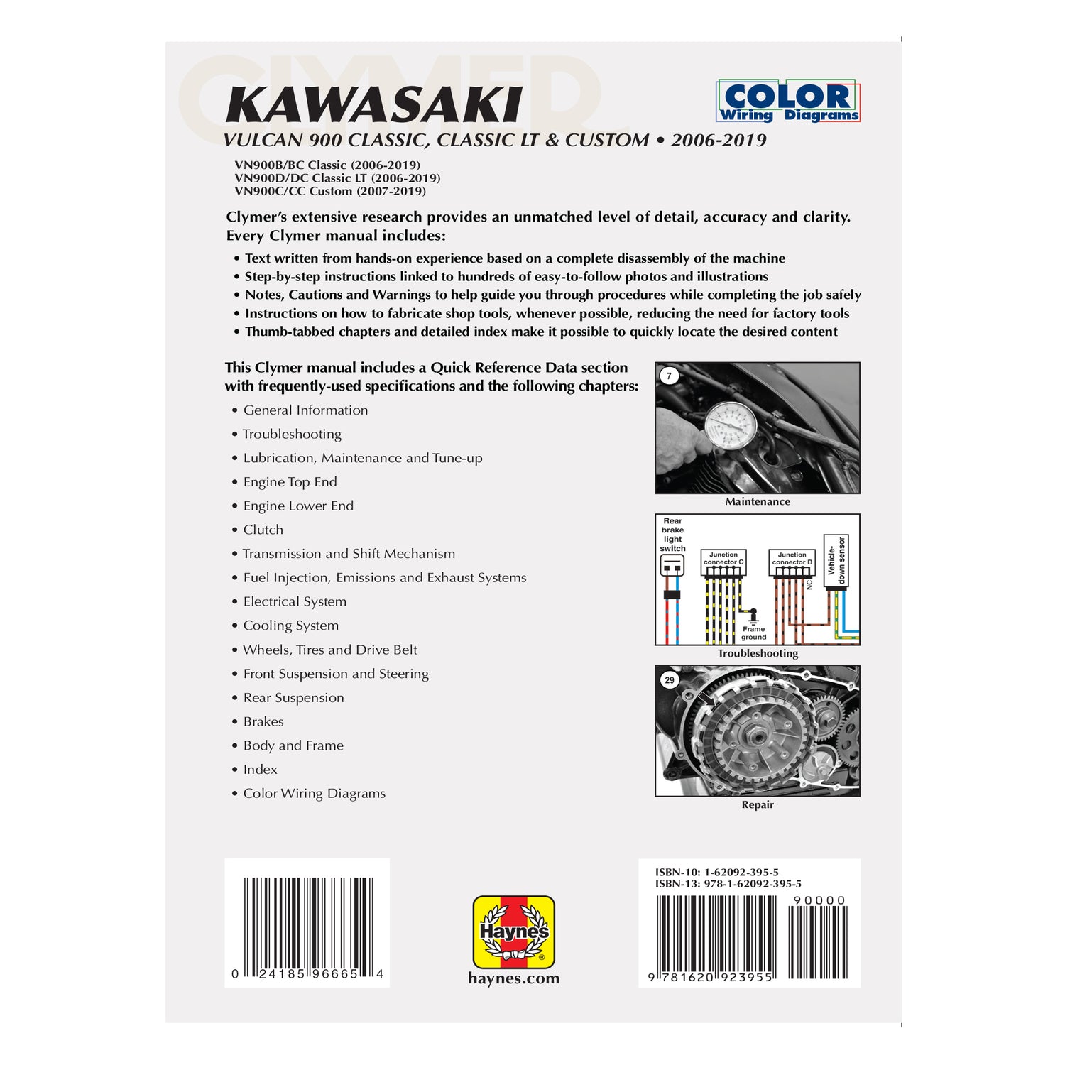 Kawasaki Vulcan 900 Classic, Classic LT & Custom Motorcycle (2006-2019) Service Repair Manual