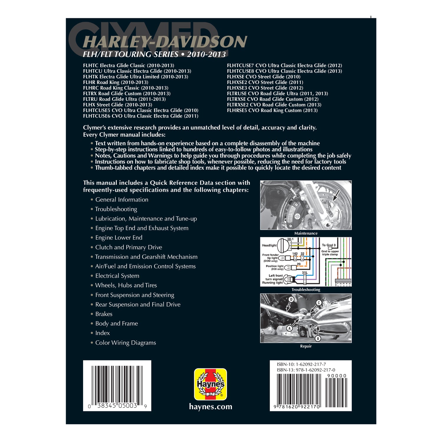 Harley-Davidson FLH/FLT Touring Series Motorcycle (2010-2013) Service Repair Manual