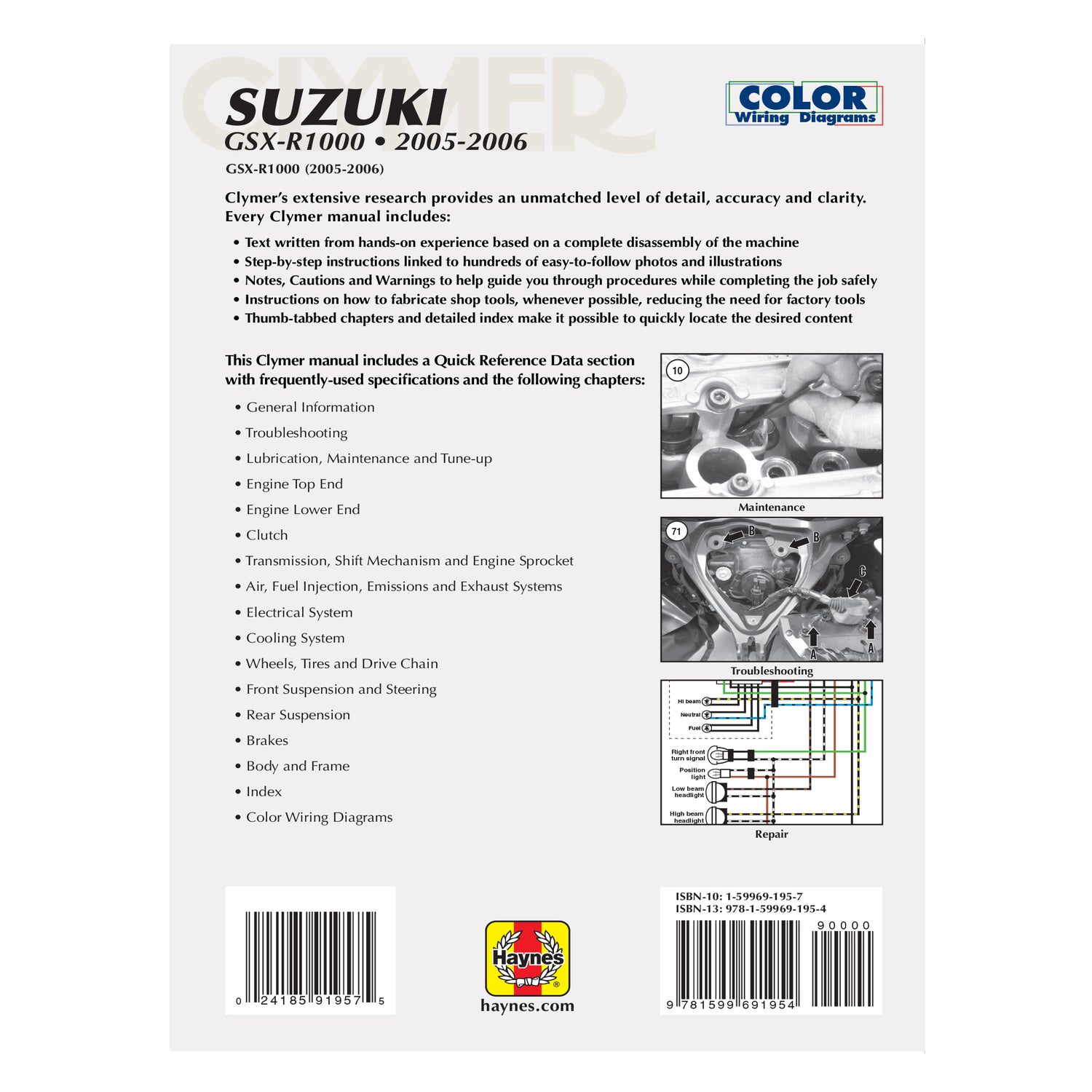 Suzuki GSX-R1000 Series Motorcycle (2005-2006) Service Repair Manual