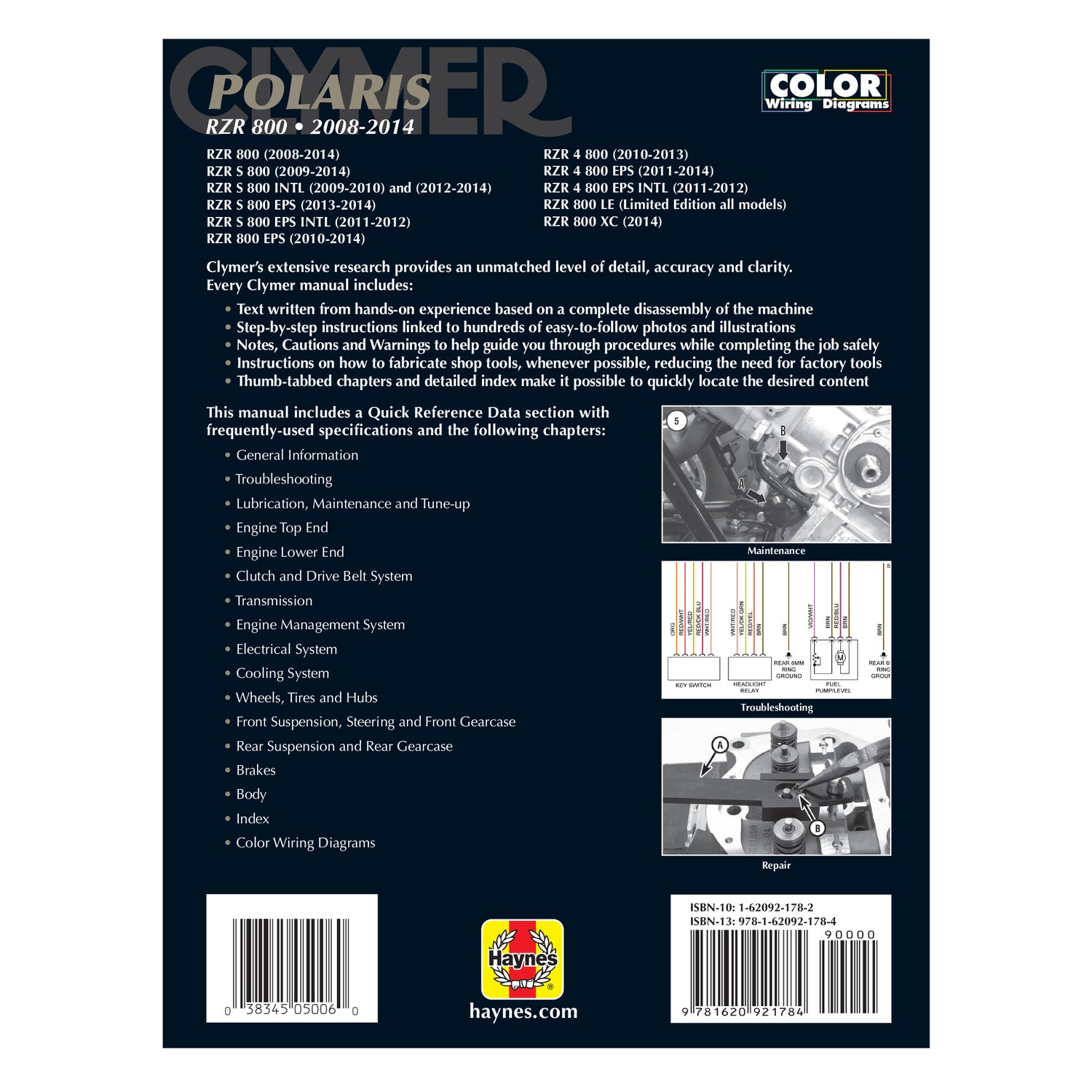 Polaris RZR 800 Side By Side ATV UTV (2008-2014) Service Repair Manual