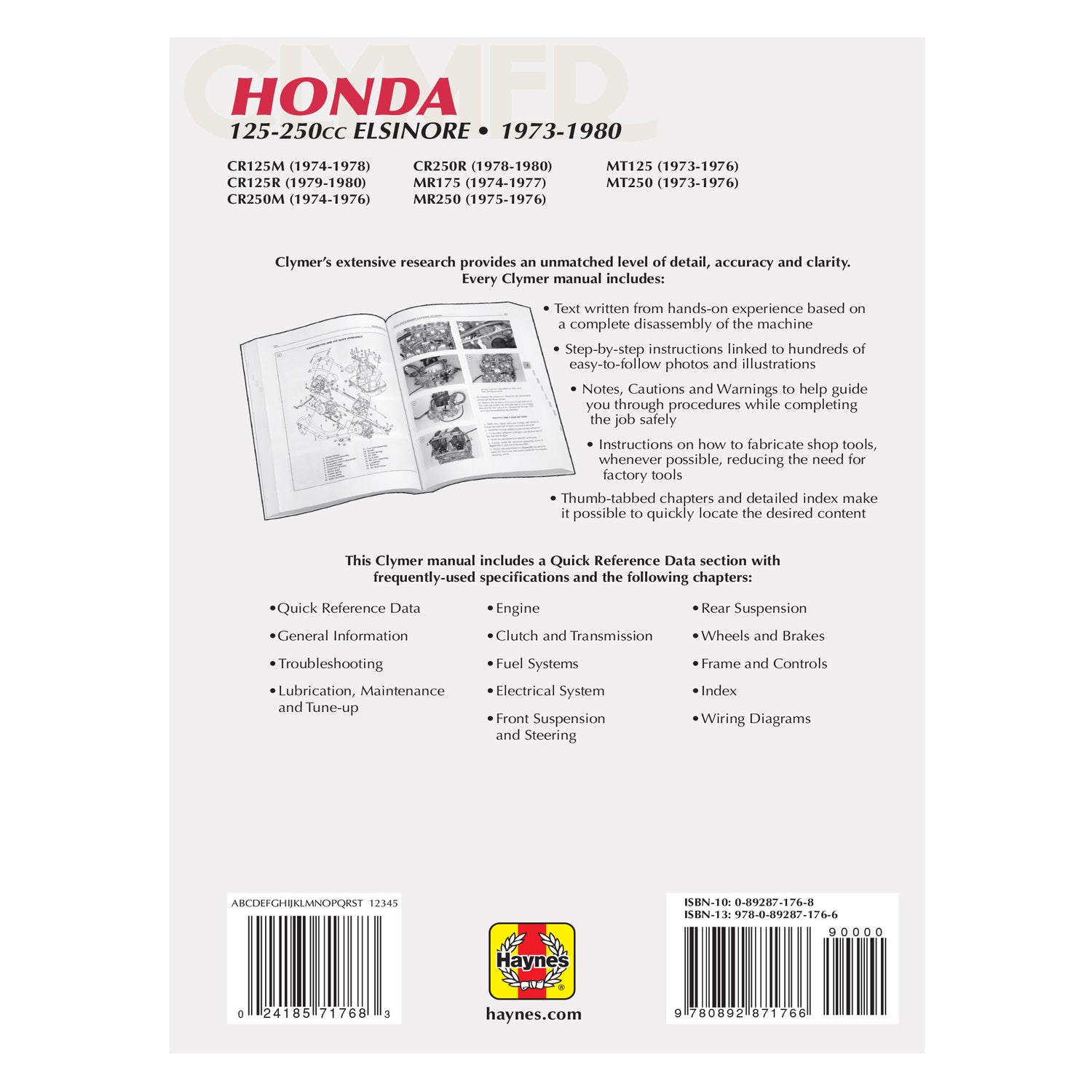 Honda Elsinore 125-200cc Motorcycle (1973-1980) Service Repair Manual