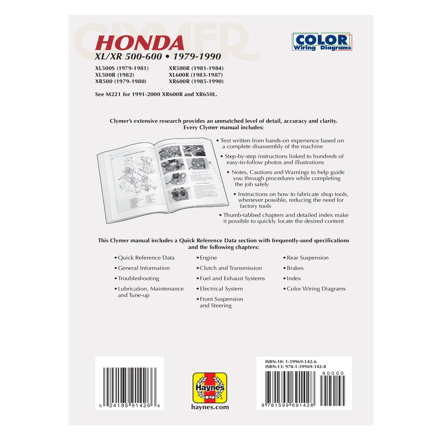 Honda XL/XR 500-600 Motorcycle (1979-1990) Service Repair Manual
