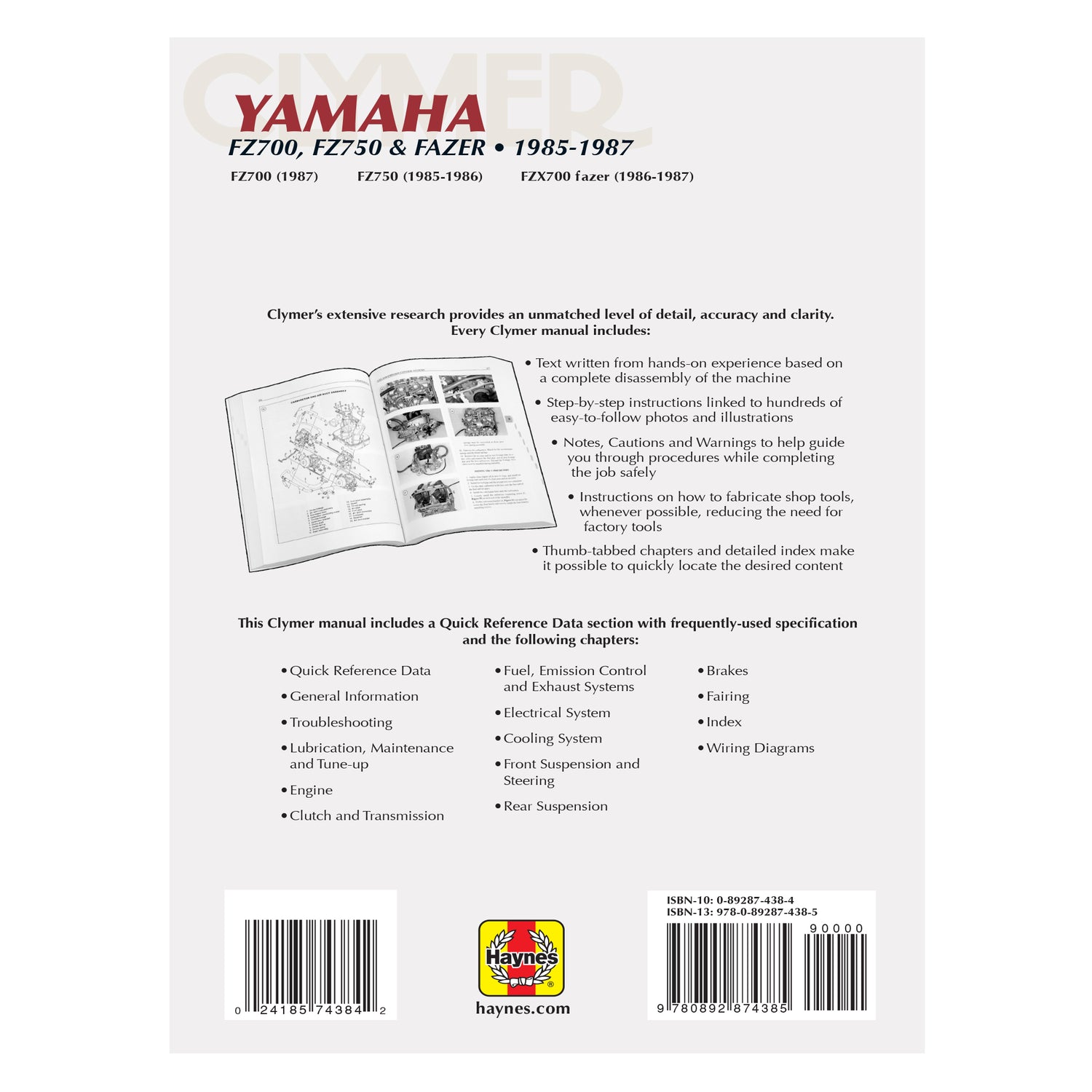 Yamaha FZ700, FZ750 & Fazer Motorcycle (1985-1987) Service Repair Manual