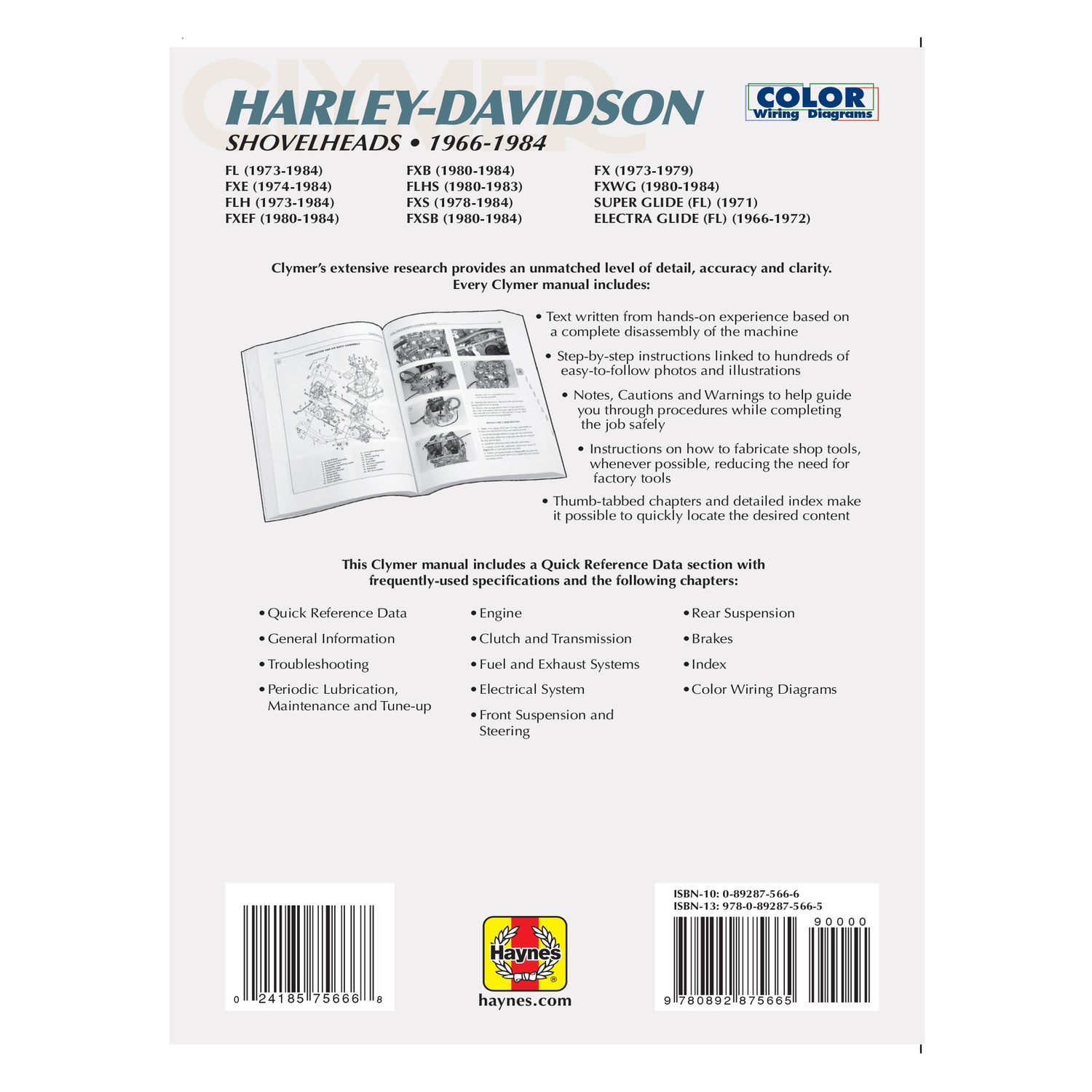 Harley-Davidson Shovelhead Motorcycle (1966-1984) Clymer Repair Manual