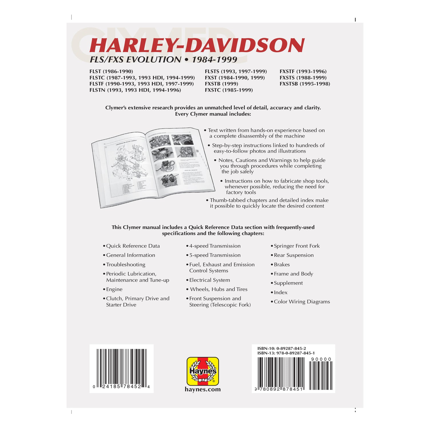 Harley-Davidson FLS-FXS Evolution, Evo Softail, Fat Boy (1984-1999) Service Repair Manual
