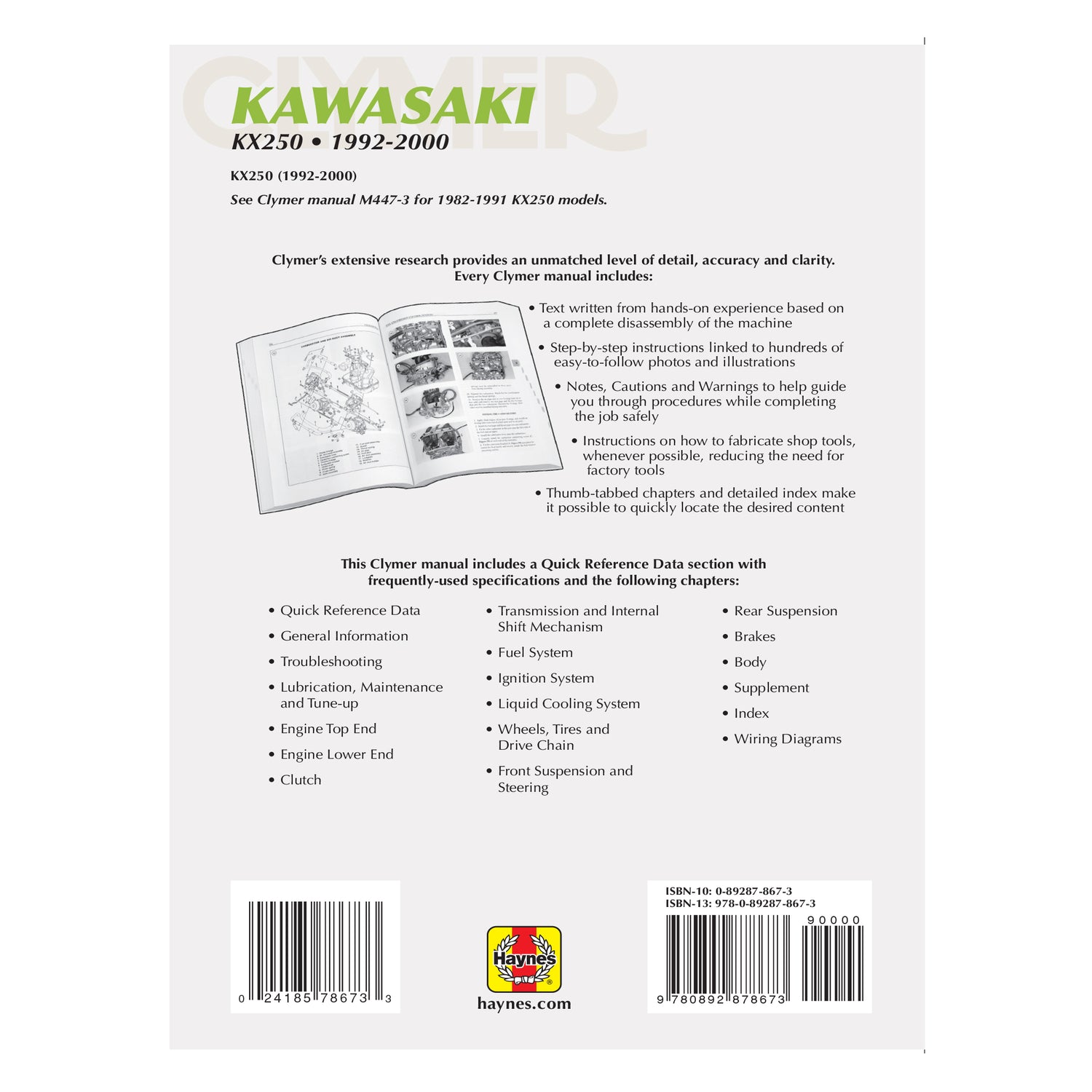 Kawasaki KX250 Motorcycle (1992-2000) Service Repair Manual Service Repair Manual