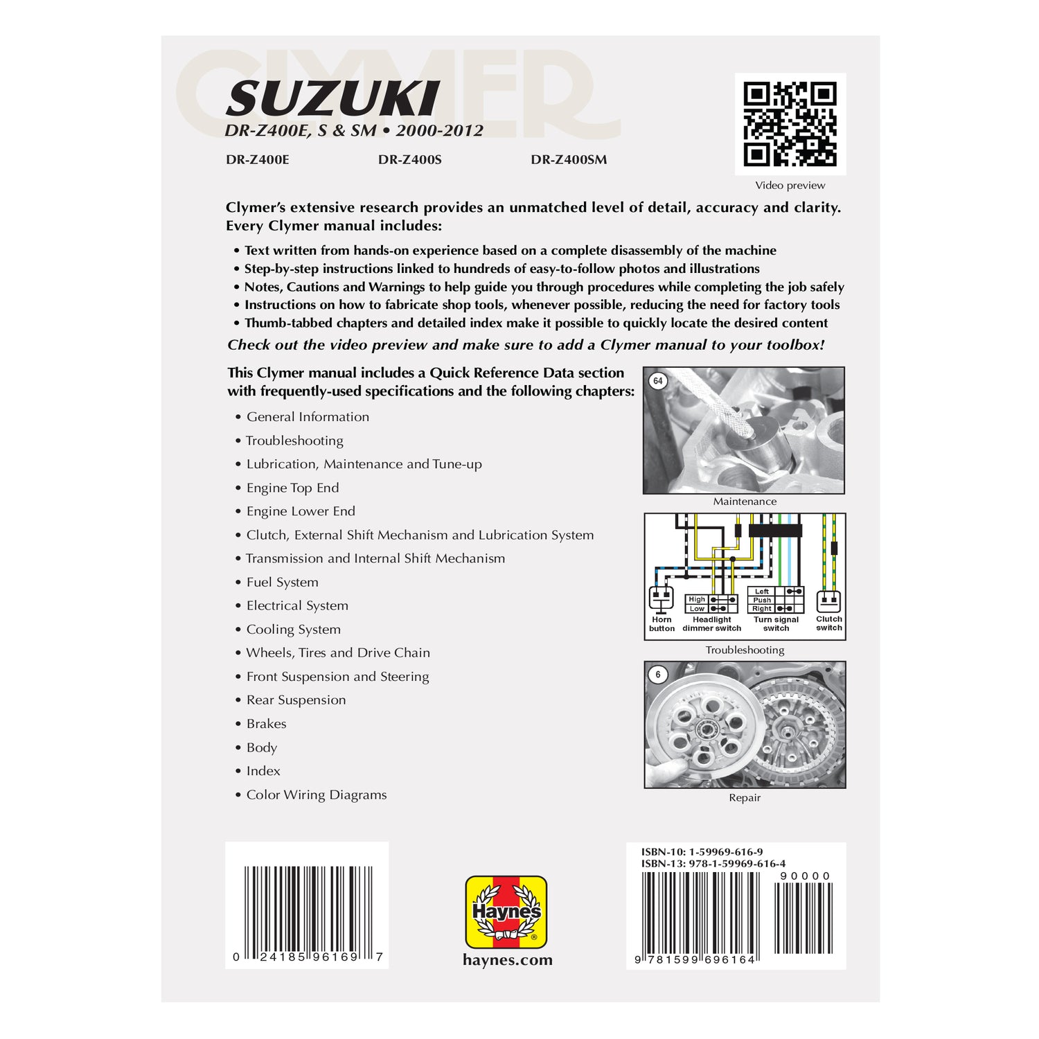 Suzuki DR-Z400E, S & SM Manual Motorcycle (2000-2012) Service Repair Manual