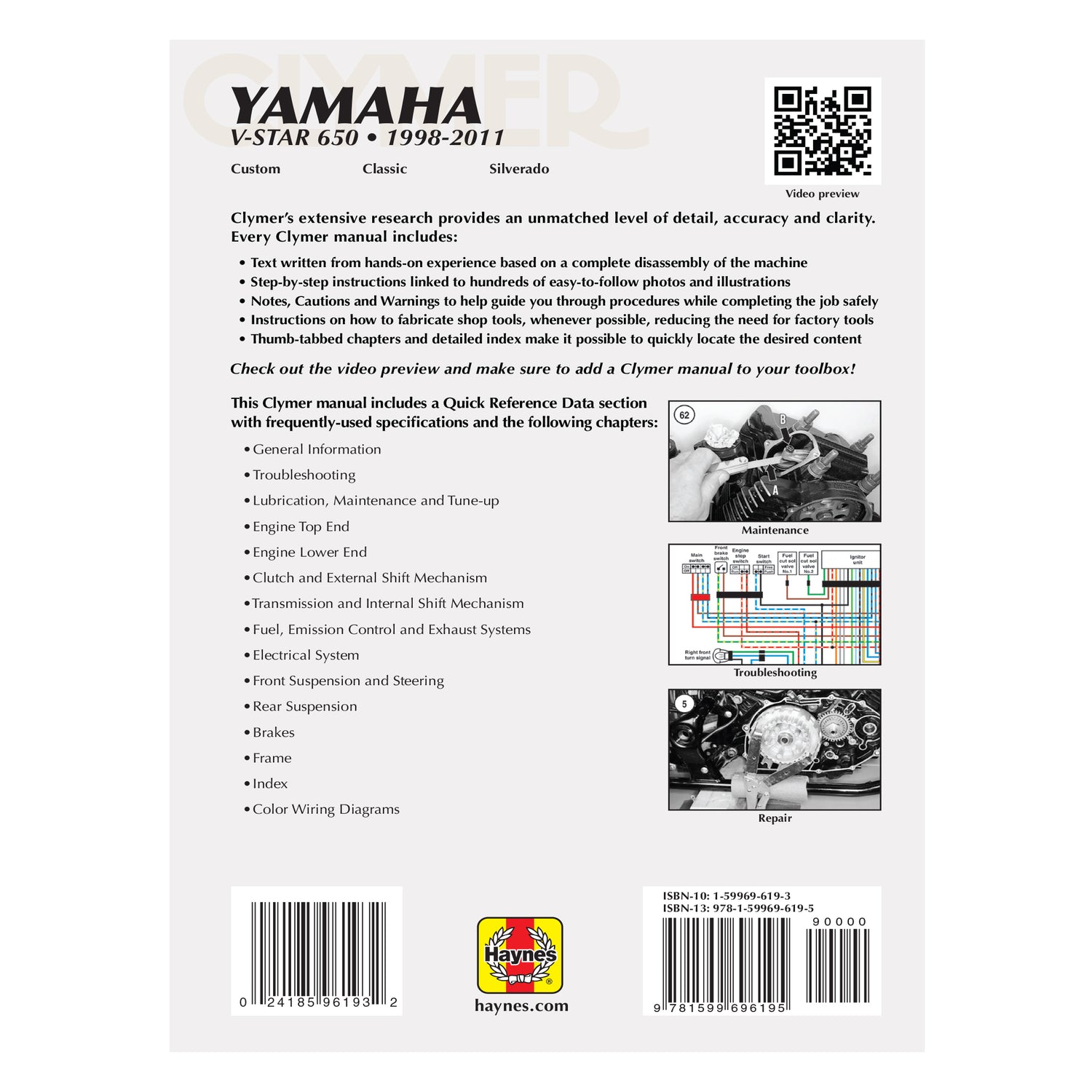 Yamaha V-Star 650 Manual Motorcycle (1998-2011) Service Repair Manual