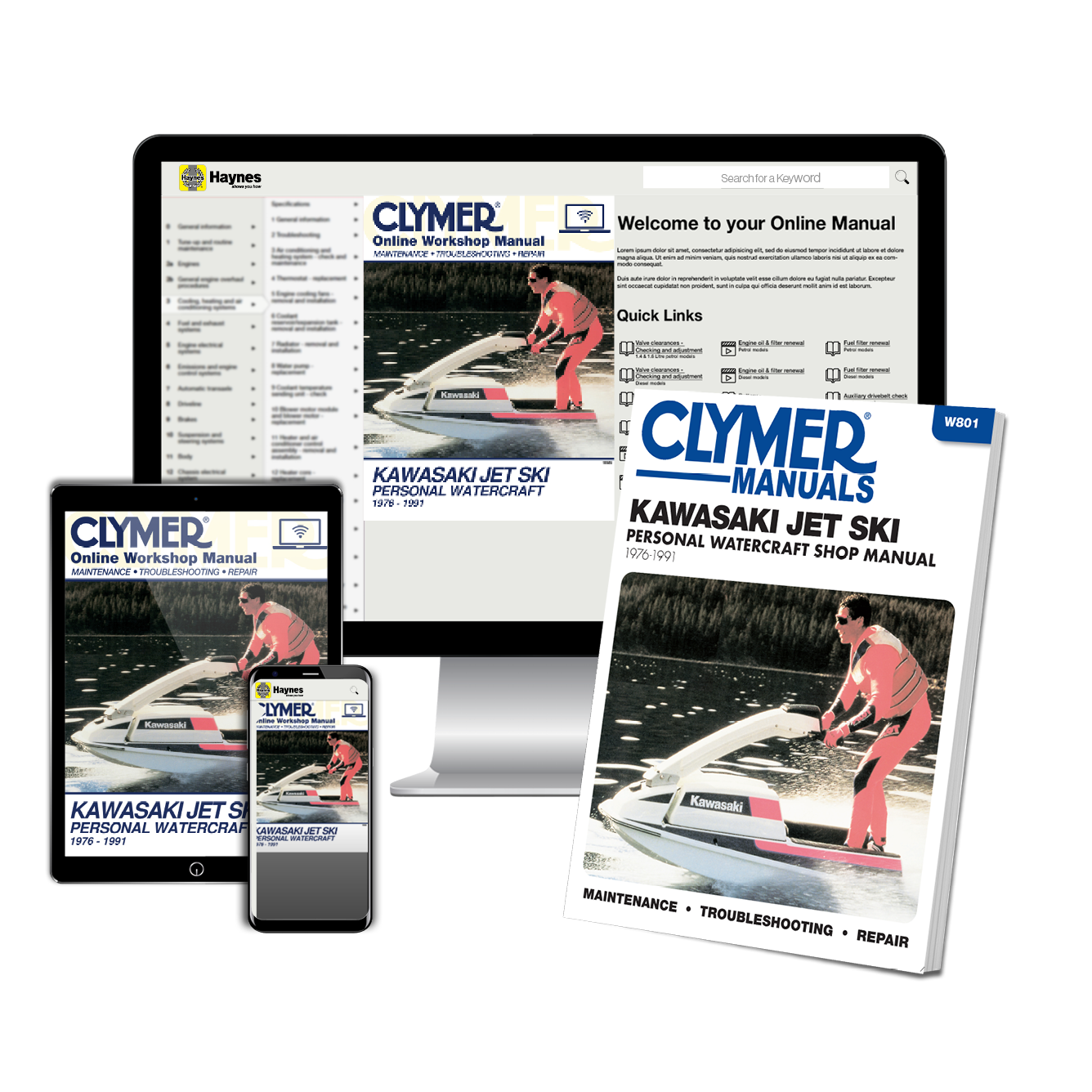 Kawasaki Jet Ski (1976-1991) Service & Repair Manual