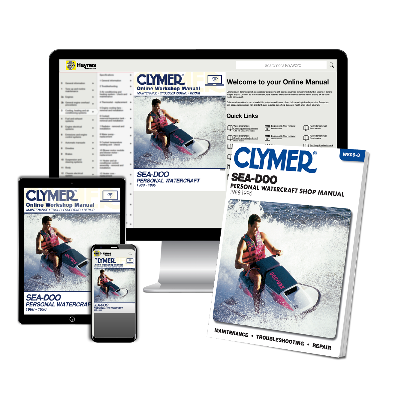 Sea Doo Personal Watercraft (1988-1996) Service & Repair Manual